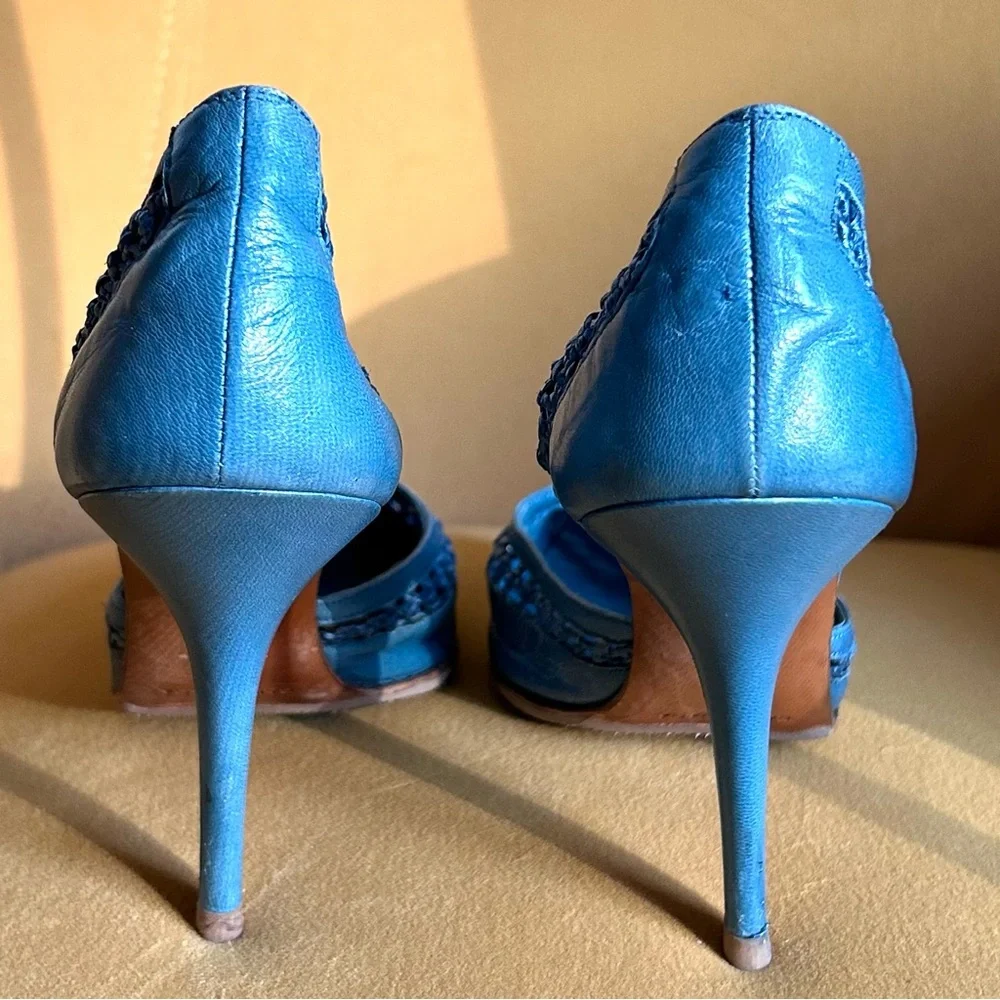 BALENCIAGA -Woven Leather Heels - 6.5 - Picture 4 of 8